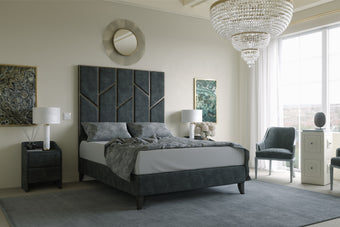 Chelsea Copper Bed with Zig Zag Trim