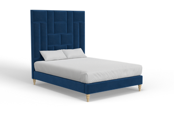 Rowe Bed with Geometric Design Headboard