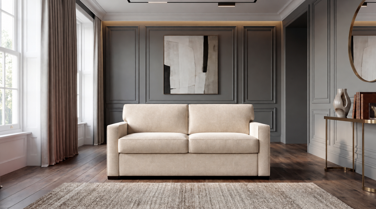 Jessica 160 Large 2 Seater sofa bed in Velvet Cream