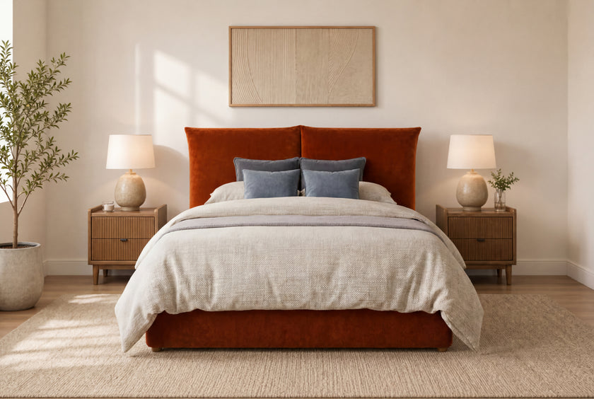 Double Cushion 4’6 Electric Storage Medici Orange Quick Ship