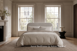 Ascot 6'0 Super King Bed frame Aston Natural Quick Ship