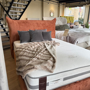 Berkley Pillow Back King 5’0 Manual Storage Bed in Mulberry in Stock Quick Ship