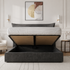 Pillow Back 5'0 King Storage Grey Quick Ship