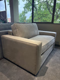 Clearance Emma Love Seat Velvet Cream Sedac Epona Roll Out Action Sofa Bed