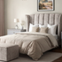 Princess King & Super King Bed frame Marble Silver Quick Ship