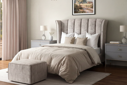 Princess 6'0 Super King Bed frame Marble Silver Quick Ship