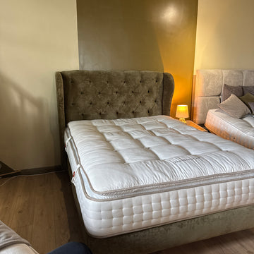 Clearance Bedlington 5’0 King Aston Sage Bedframe Oak Legs