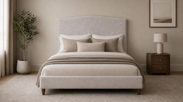 Snoozer 5'0 King Bed frame Oak Legs Siena Dusk Quick Ship