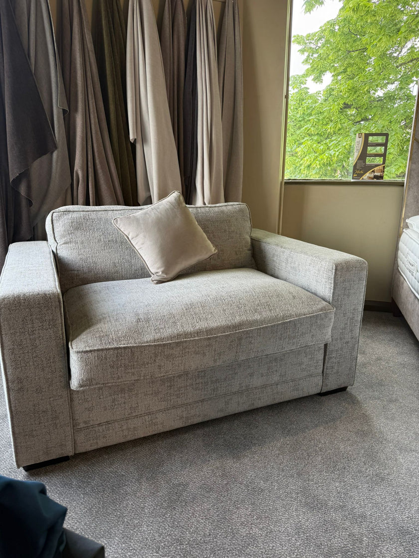 Clearance Emma Love Seat Light Grey Sedac Epona Roll Out Action Sofa Bed