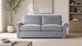 Clearance Emma Large 2 Seater Velvet Silver Sedac Epona Roll Out Action Sofa Bed