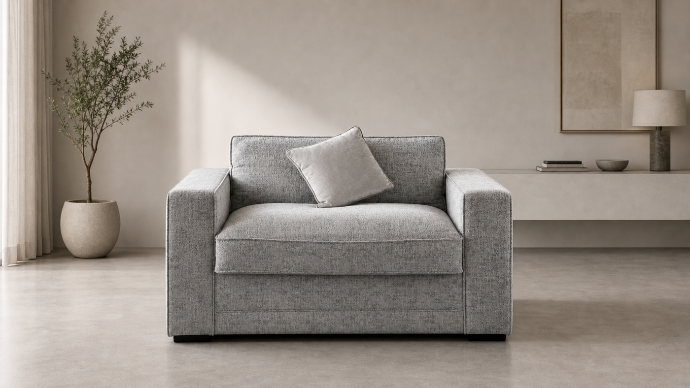 Clearance Emma Love Seat Light Grey Sedac Epona Roll Out Action Sofa Bed