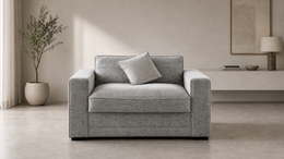 Clearance Emma Love Seat Light Grey Sedac Epona Roll Out Action Sofa Bed