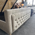 Clearance Cambourne 6’0 Super King Velvet Cream Storage Ottoman Bed