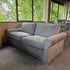 Clearance Emma Large 2 Seater Velvet Silver Sedac Epona Roll Out Action Sofa Bed