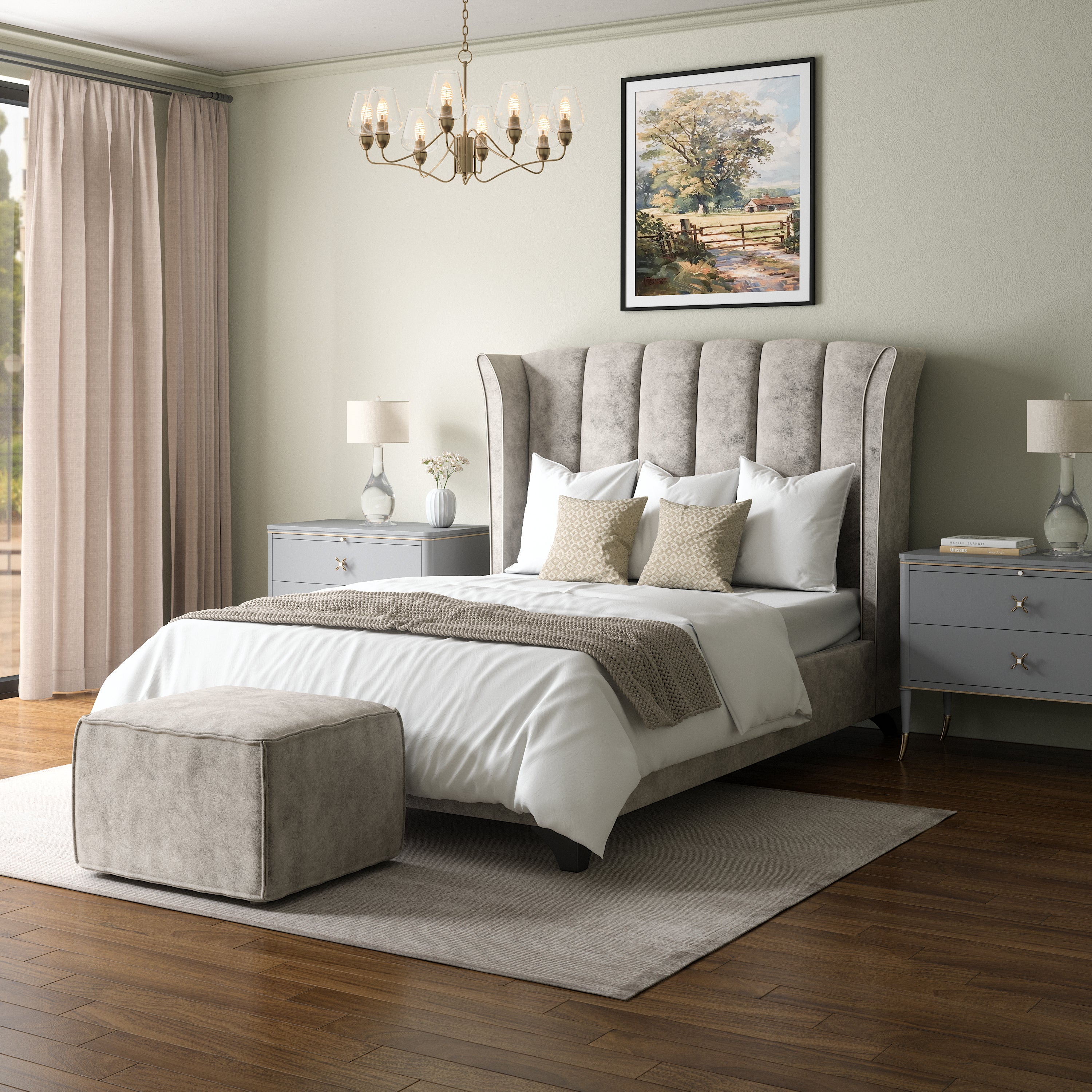 Princess Platform Base In Marble Silver