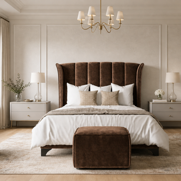 Aria 5’0 King Size Storage Velvet Bournville (Pre Order 10 Week)
