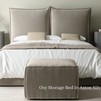 Oxy 6'0 Super King Storage Bed Aston Silver Quick Ship