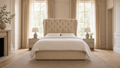 Stocked Bedlington 5’0 King Size Storage Velvet Cream