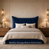 Berkley Pillow Back King 5’0 Manual Storage Bed in Velvet Navy in Stock Quick Ship