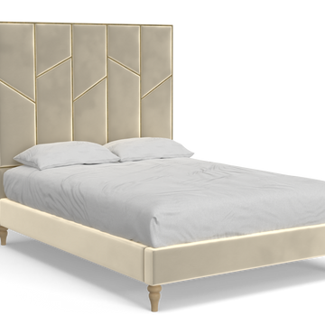 Chelsea Copper Bed with Zig Zag Trim