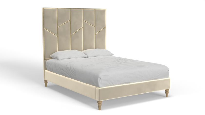 Chelsea Copper Bed with Zig Zag Trim