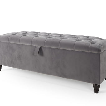 Elegant ottoman box with storage and seating functionality