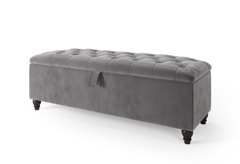 Elegant ottoman box with storage and seating functionality