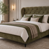 Bedlington 5'0 King Bed frame Oak Legs Aston Sage Quick Ship