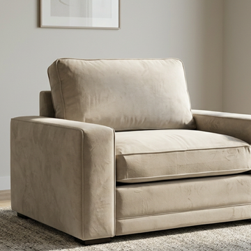 Clearance Emma Love Seat Velvet Cream Sedac Epona Roll Out Action Sofa Bed