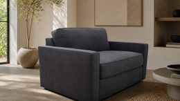 Clearance Emma Love Seat Dark Grey Sedac Epona Roll Out Action Sofa Bed