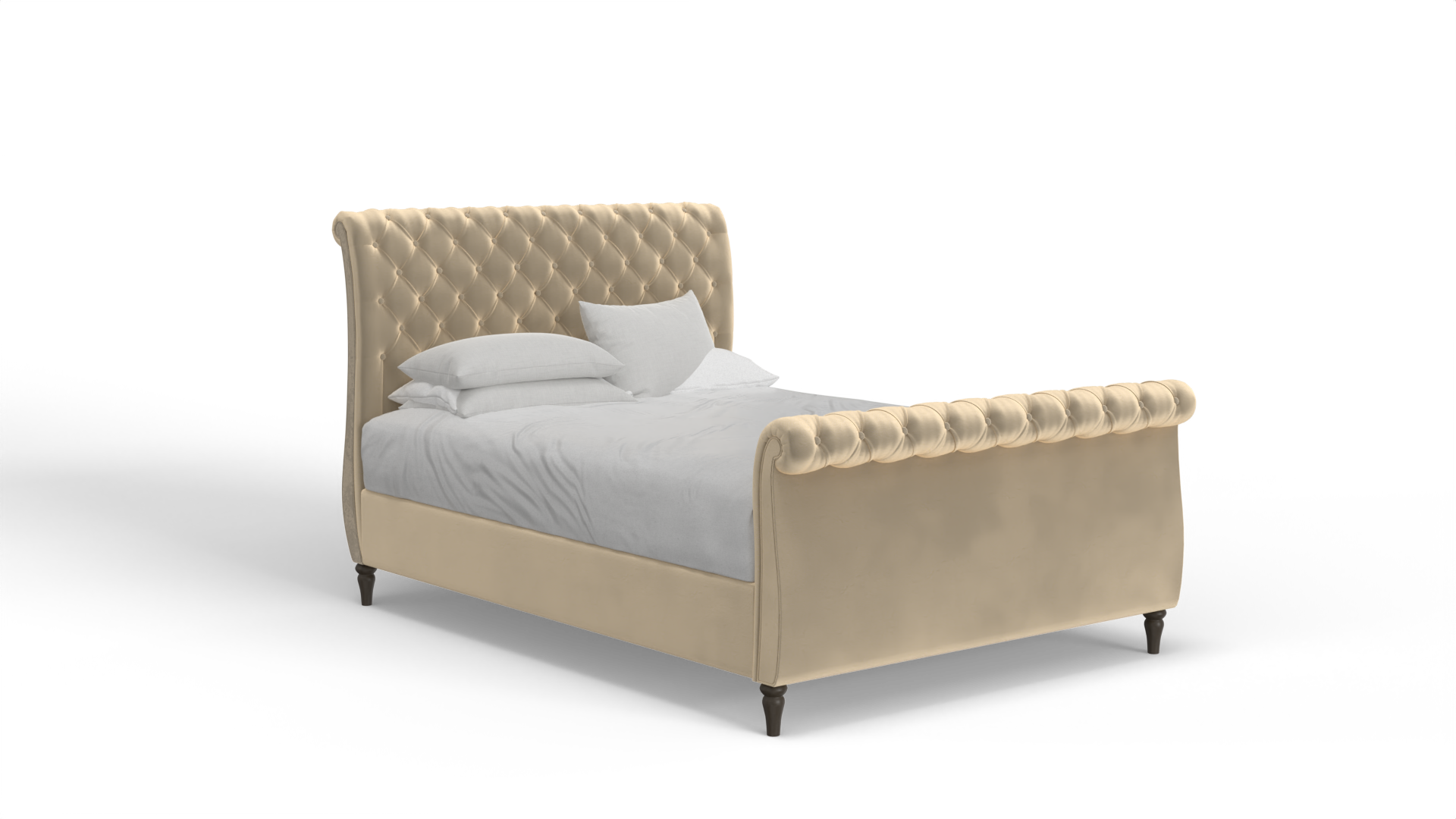 Emperor Bed Frame with Buttoned Chesterfield