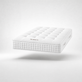 The Harrow Natural Medium mattress in European King, 160cm by 200cm, hand tufted natural fillings