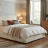 Berkley Pillow Back Manual Storage Bed in Infinity Pearl