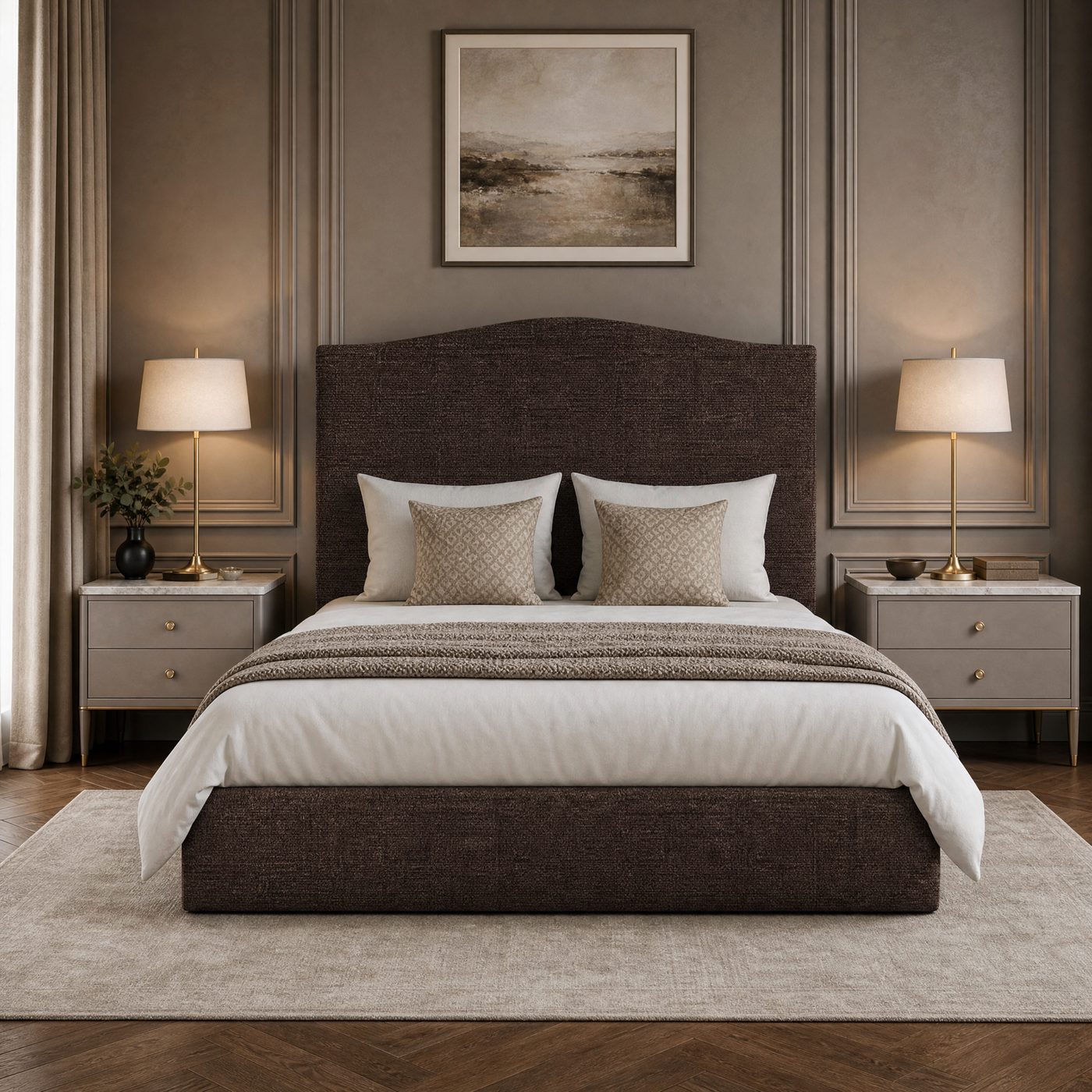 Lory 5’0 King Size Storage Oslo Espresso Quick Ship