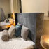 Orion 5'0 King Manual Storage Velvet Grey including Chesterfield Ottoman Box Quick Ship