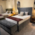 Orion 5'0 King Manual Storage Velvet Grey including Chesterfield Ottoman Box Quick Ship