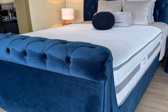 Emperor 5'0 King Bedframe Velvet Blue