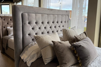 Cambourne 5'0 King Size Bedframe Velvet Cream