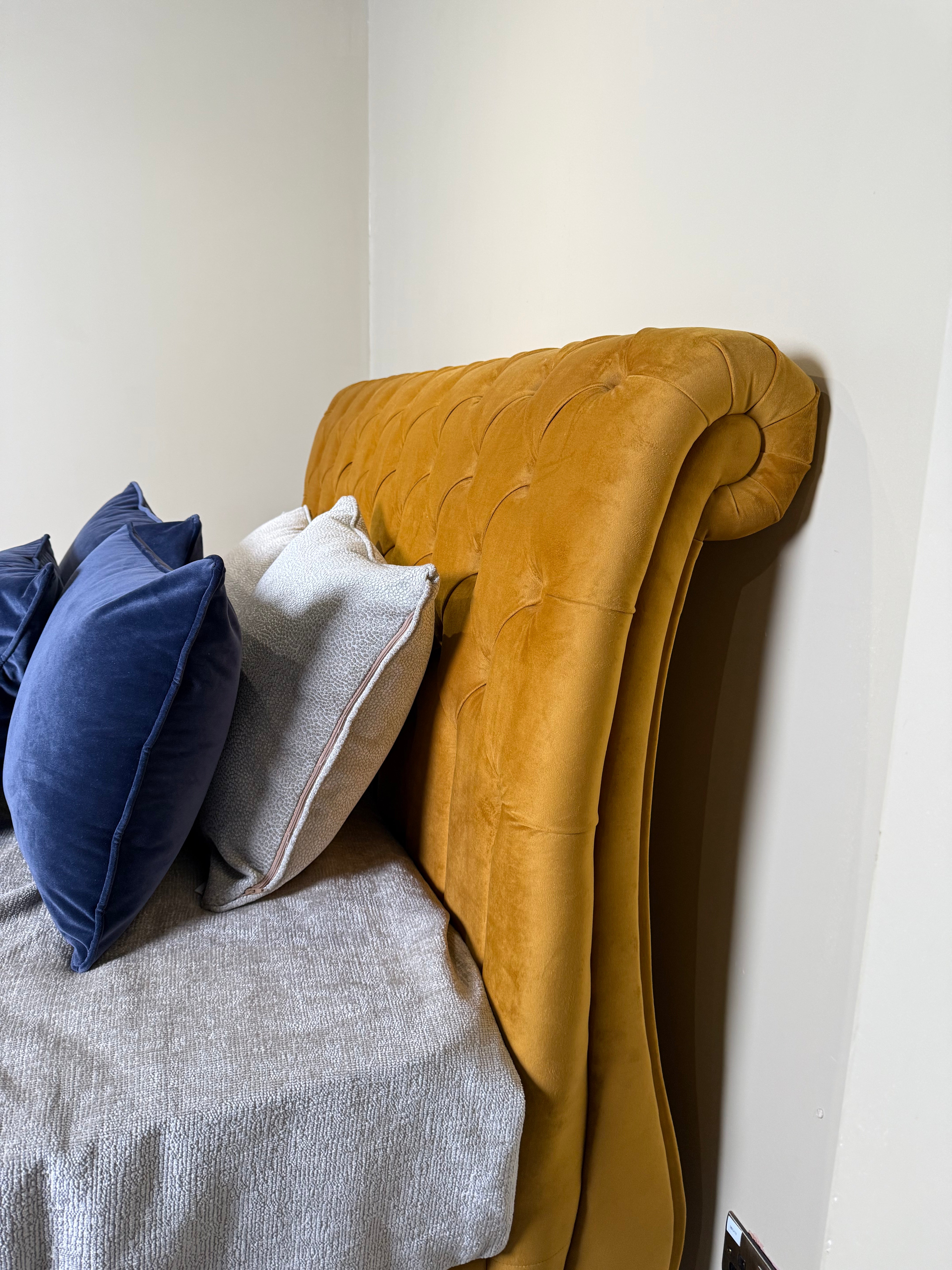 Emperor 4'6 Bed Frame Tiffany Mustard