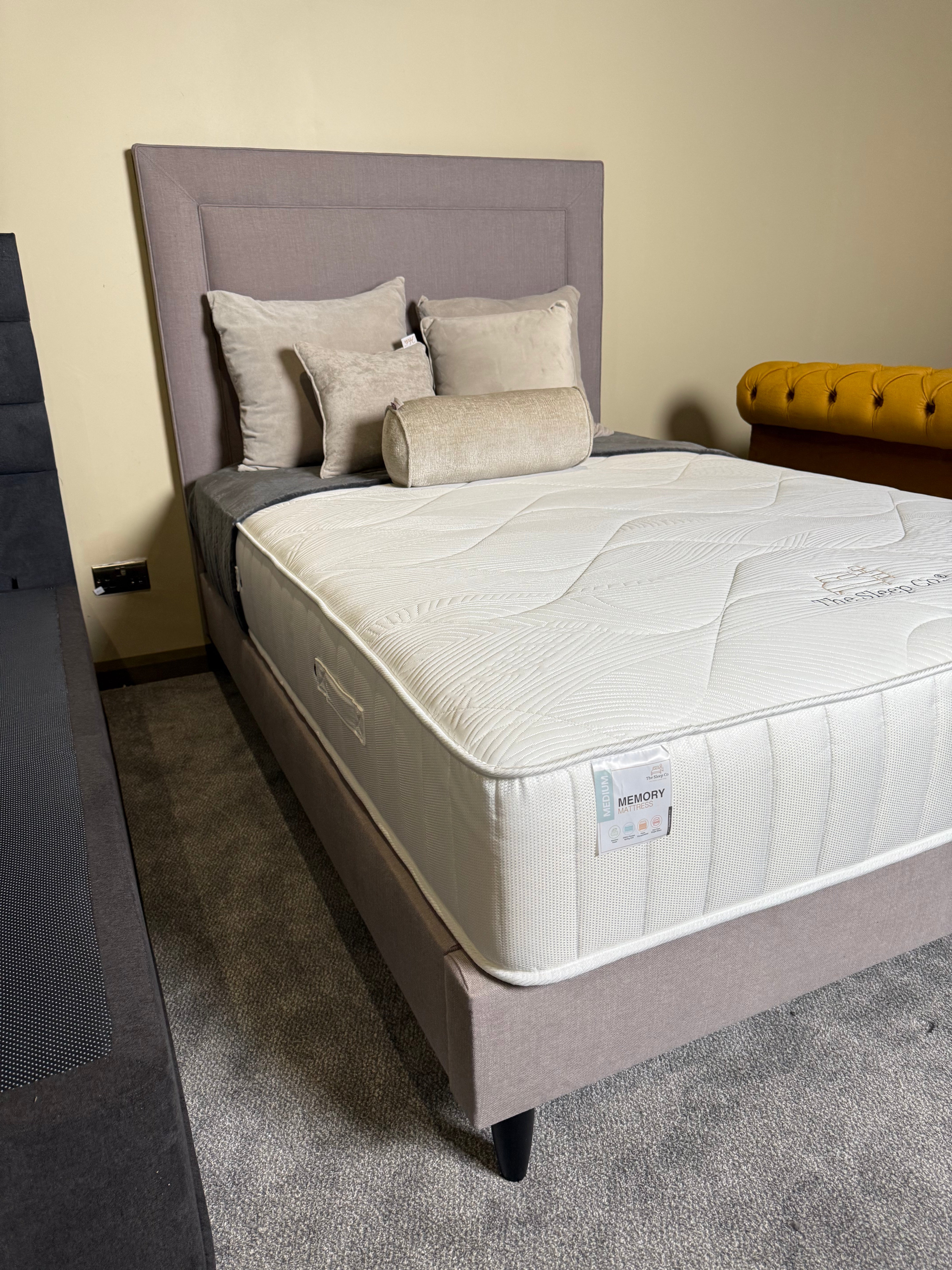 Piper 4'6 Double Bed Frame Linara Zinc