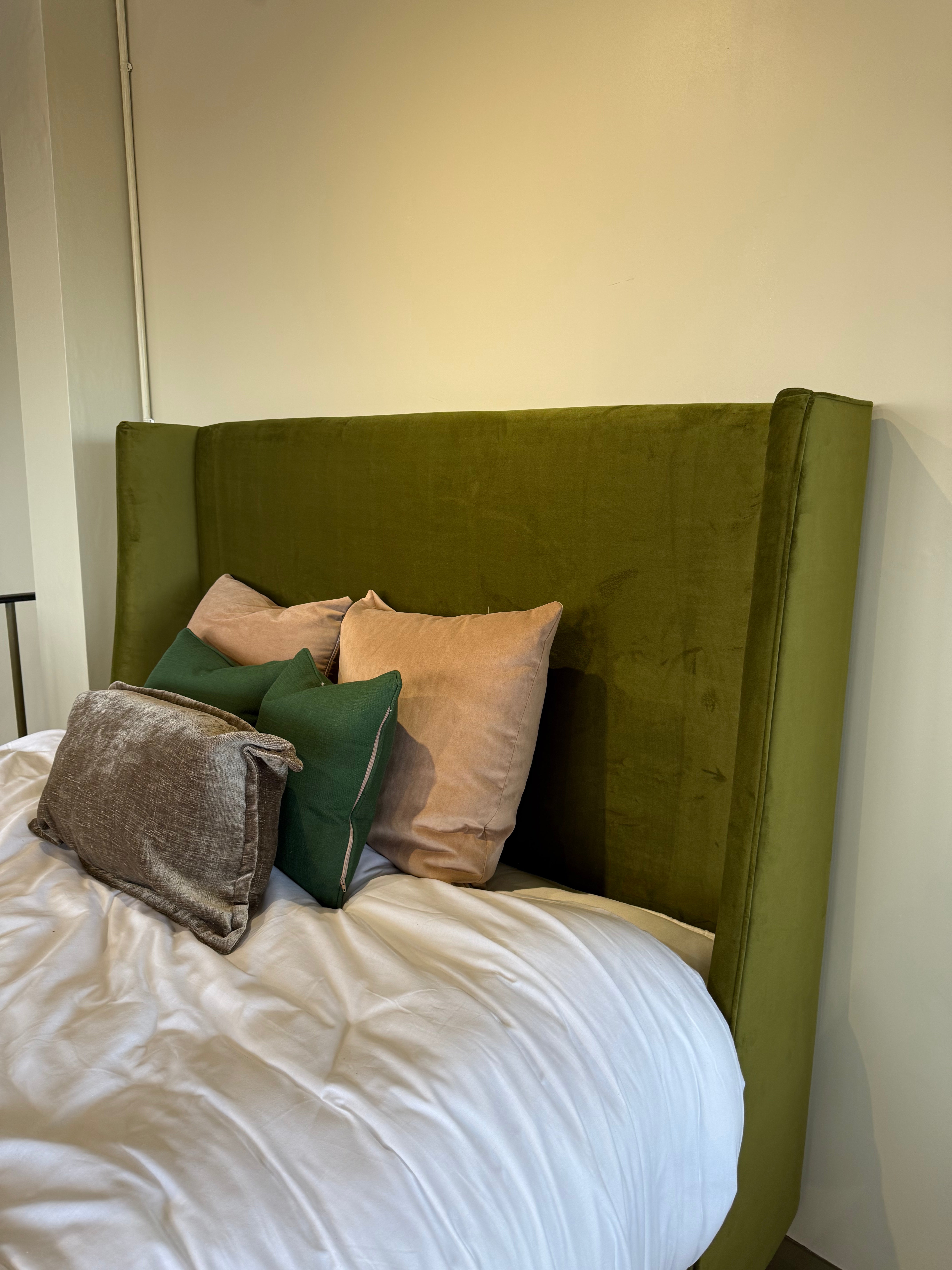 Durham 5'0 Bedframe in Velvet Olive