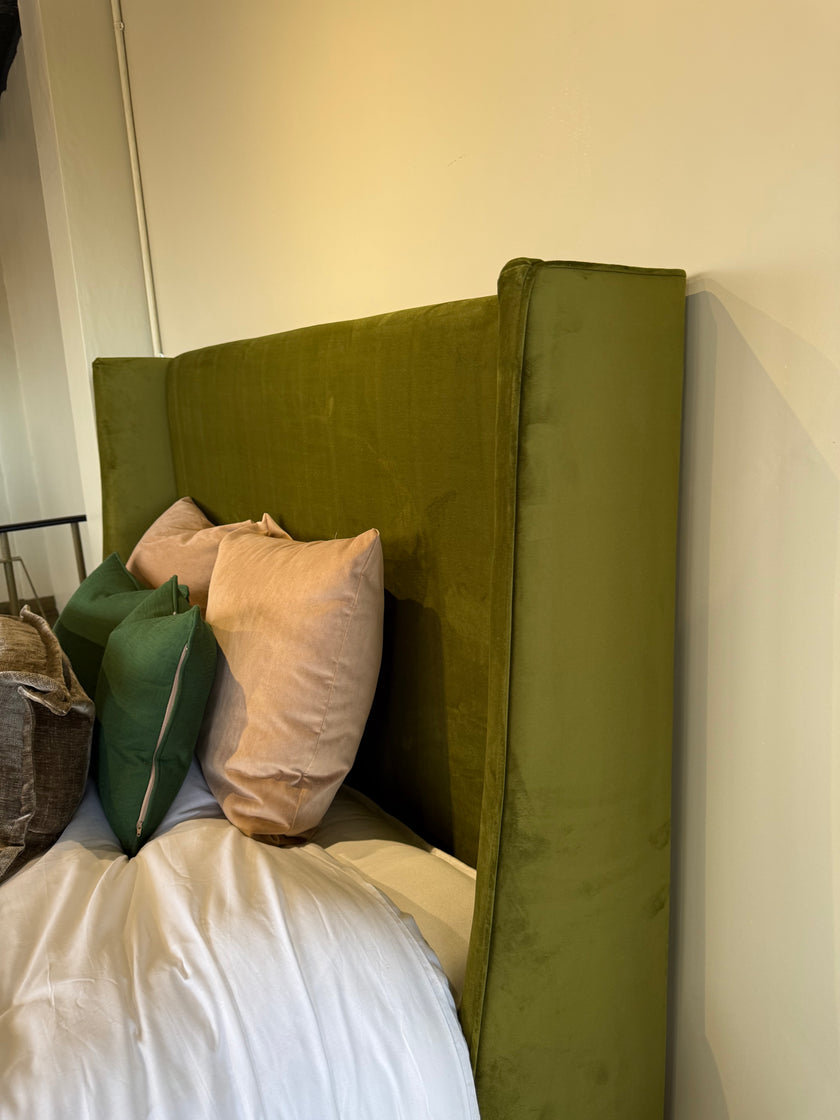 Durham 5'0 Bedframe in Velvet Olive