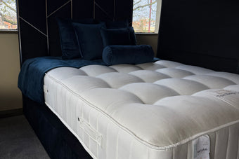 Chelsea 4'6 Electric Ottoman Bed in Velvet Black and Silver Trim