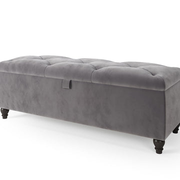 Footstool ottoman bench with storage – upholstered furniture UK