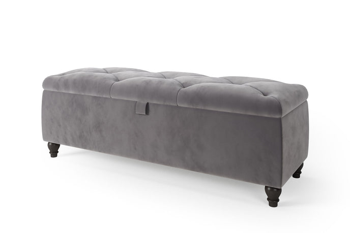 Elegant Albury ottoman box with classic tufted design