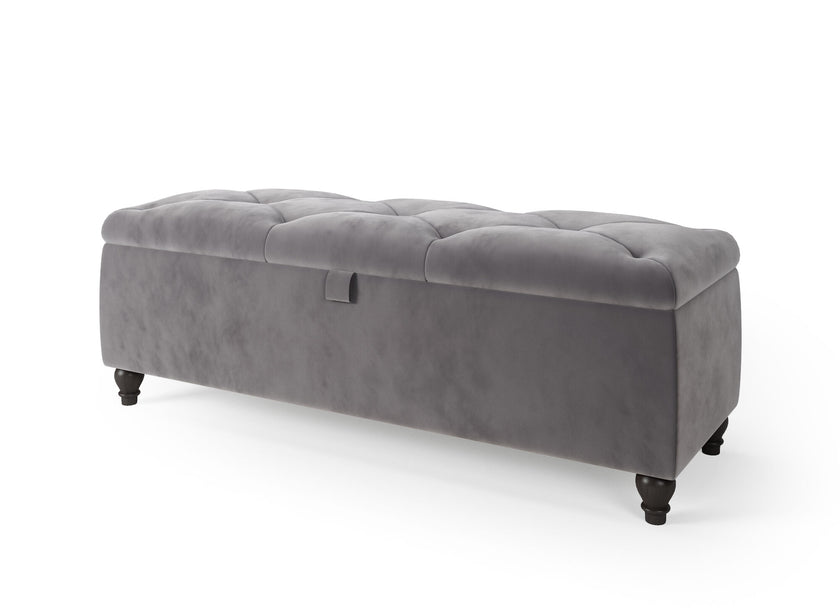 Elegant Albury ottoman box with classic tufted design