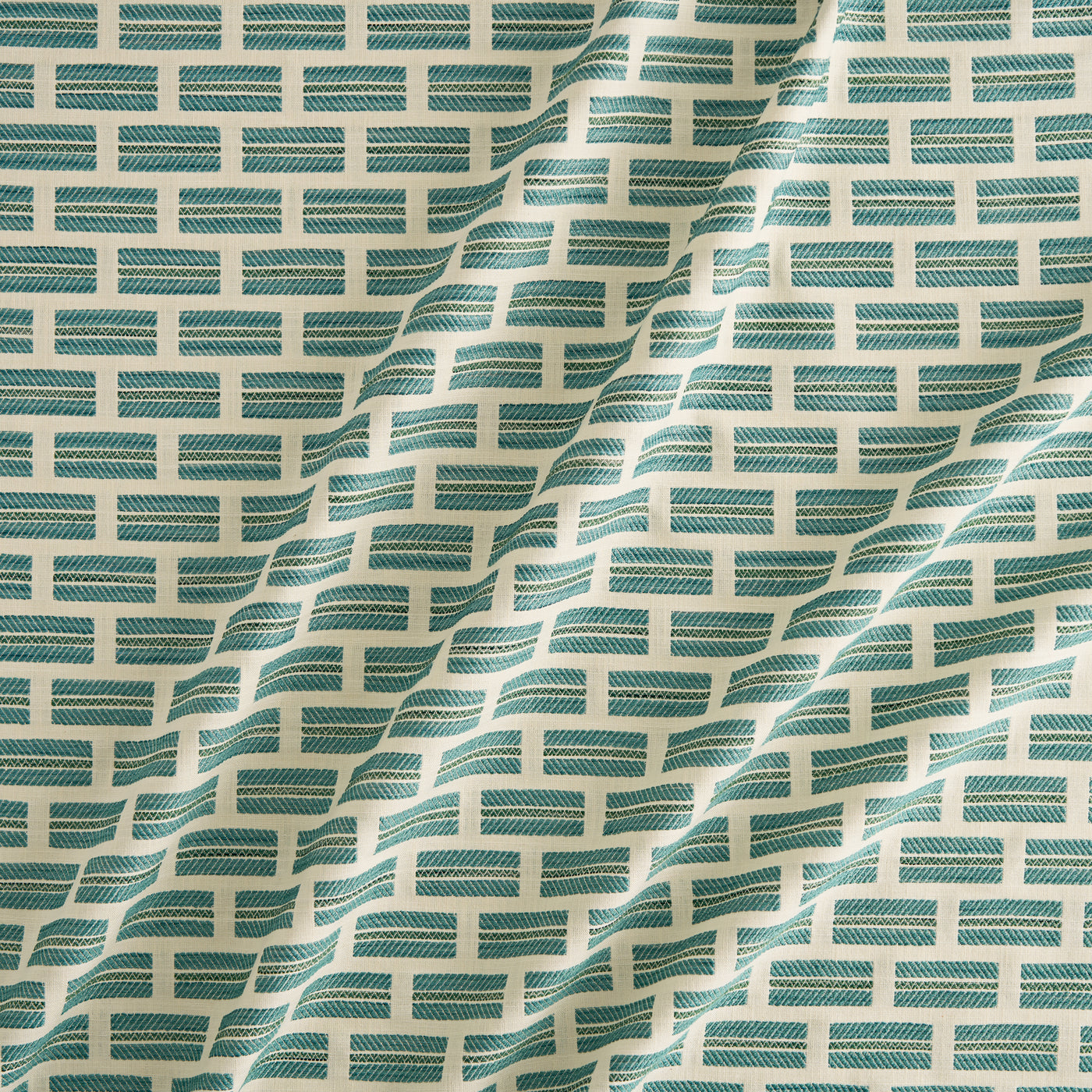 Lyra Aloe, embroidered fabric by Kai