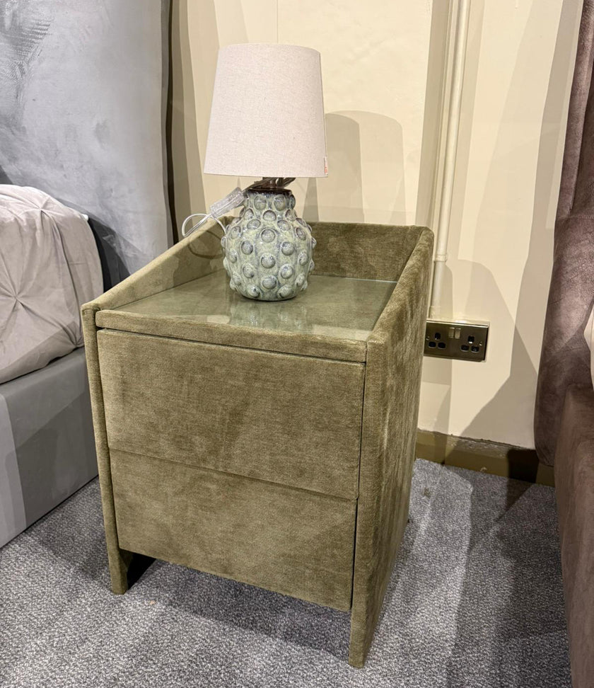 Clearance Lydie Bedside Table In Aston Sage