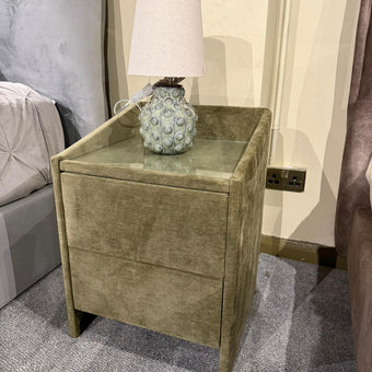 Clearance Lydie Bedside Table In Aston Sage