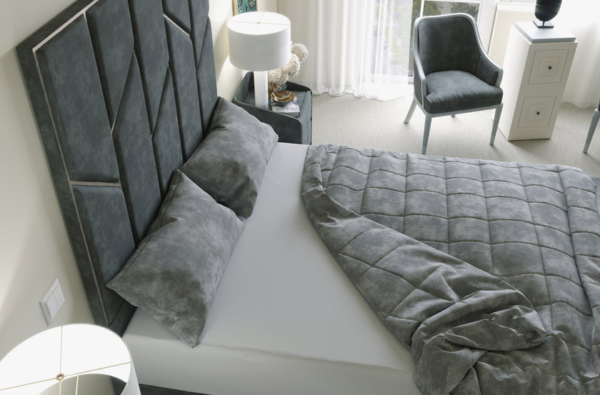 Chelsea Copper Bed with Zig Zag Trim